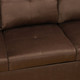 Chocolate Brown 3-Piece Upholstered Sectional Sofa with Right-Side Chaise