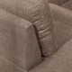 Coffee Brown 3-Piece Flannel Sectional Sofa with Right-Facing Chaise and Ottoman