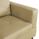 Beige 3-Piece Microfiber Sectional Sofa with Right-Facing Chaise and Lift-Top