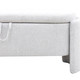 Pallid Flannel Sectional Ottoman with Padded Cushion and Tapered Legs and Design