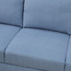 Grayish Blue 2-Piece Calico Sectional Sofa with Left-Facing Chaise and Dark Legs
