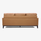 Camel Brown 4-Piece Top-Grain Leather Living Room Set with Sofa Loveseat