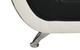 Black and White 3-Piece Faux Leather Living Room Set with Sofa Loveseat