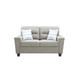 Gray 3-Piece Linen-Style Upholstered Living Room Set with Sofa Loveseat