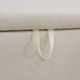 Off-white Sackcloth Sectional Ottoman with Padded Cushion and Tapered Legs
