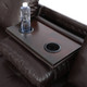 Brown 3-Piece Faux Leather Sectional Sofa with Right-Facing Chaise Storage