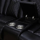 Dark Gray Corduroy Sectional Ottoman with Padded Cushion and Tapered Legs