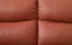 Black and Orange Faux Leather Sofa with Accent Chairs Ottomans and Padded Back