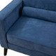 Blue 3-Piece Microfiber Living Room Set with Sofa Loveseat and Armchair