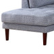 Grayish Blue 2-Piece Linen Sectional Sofa with Left-Facing Chaise and Track Arms
