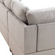 Gray White 3-Piece Corduroy Sectional Sofa with Left-Facing Chaise and Lift-Top