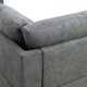 Dark Gray 3-Piece Flannel Sectional Sofa with Left-Facing Chaise and Lift-Top
