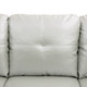 Silver Green 3-Piece Faux Leather Corner Sectional Sofa with Left-Facing Chaise
