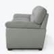 Gray 3-Piece Top-Grain Leather Living Room Set with Sofa Loveseat and Armchair