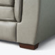 Gray 3-Piece Top-Grain Leather Living Room Set with Sofa Loveseat and Armchair