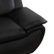 Black 3-Piece Faux Leather Living Room Set with Sofa Loveseat and Armchair