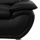 Black 3-Piece Faux Leather Living Room Set with Sofa Loveseat and Armchair