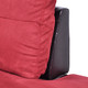 Red 3-Piece Flannel and PVC Sectional Sofa with Right-Facing Chaise and Lift-Top