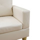White 3-Piece Faux Leather Sectional Sofa with Right-Facing Chaise and Lift-Top