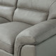 Gray 4-Piece Top-Grain Leather Living Room Set with Sofa Loveseat Armchair