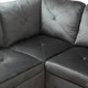 Gray 3-Piece Flannel Sectional Sofa with Left-Facing Chaise and Lift-Top Storage