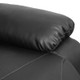Black 3-Piece Breathable Leather Reclining Living Room Set with Cup Holder