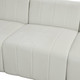 White 2-Piece Microfiber Modular Loveseat with Double Track Arms and Channel