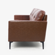 Chocolate Brown 2-Piece Oil-Waxed Leather Living Room Set with Loveseat