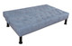 Light Denim Flannel Convertible Sleeper Sofa with Adjustable Construction