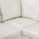 White 3-Piece Faux Leather L-Shaped Sectional Sofa with Left-Facing Chaise