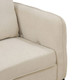 Cream 3-Piece Linen Living Room Set with Sofa Loveseat and Armchair and Cushions