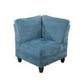 Blue 6-Piece Linen-Look Fabric Modular Sectional Sofa with Left-Facing Chaise