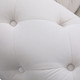 White 3-Piece Flannel Chesterfield Living Room Set with Sofa Loveseat and Arms