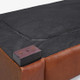Chestnut Brown Top-Grain Leather Armchair with Track Arms and Block Feet