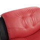 Black and Red 3-Piece Faux Leather Living Room Set with Sofa Loveseat and Panels