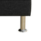 Black Woven Fabric Armless Lounge Chair with Matching Ottoman Lumbar Pillow
