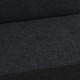 Black Woven Fabric Armless Lounge Chair with Matching Ottoman Lumbar Pillow