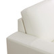 White 7-Piece Cow Top Leather Modular Living Room Set with Ottoman and Cushions