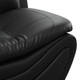 Black 3-Piece Faux Leather Living Room Set with Sofa Loveseat and Armchair