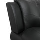 Black 3-Piece Faux Leather Living Room Set with Sofa Loveseat and Armchair