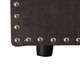 Brown 4-Piece Corduroy Modular Sofa Set with Matching Ottoman and Nailhead Trim