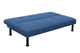 Blue Linen Convertible Sleeper Sofa with Adjustable Construction and Cushioning