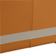Orange and White Cat-Scratch Leather Square Low Stool with Stable Base Supports
