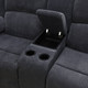 Dark Gray 3-Piece Flannel Reclining Living Room Set with Cup Holder Consoles