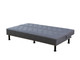 Gray Flannel Convertible Sleeper Sofa with Adjustable Construction and Profile