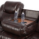 Espresso 3-Piece Breathable Leather Reclining Living Room Set with Nailhead Trim