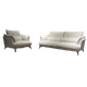 White 2-Piece Velvet Living Room Set with Sofa and Loveseat and Seat Cushions