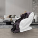 A15S White and Purple Full-Body Electric Massage Chair with High Back Profile