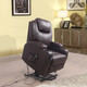 Brown Faux Leather Massage Recliner Chair with Cup Holders and Side Pockets