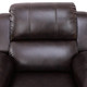 Brown 4-Piece Breathable Leather Reclining Sofa Set with Chaise Console